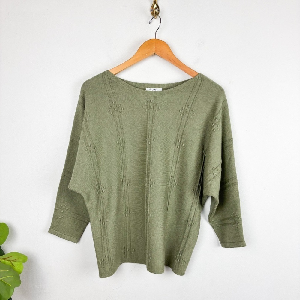 Vila Milano Green Thick Knit Slouchy Sweater Sz L